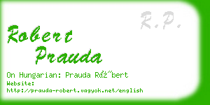 robert prauda business card